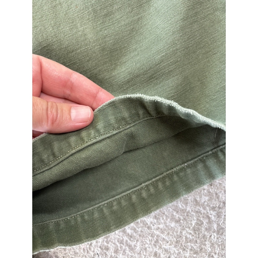 Vintage US Army OG-507 Baker Trousers Womens 34x23 Button Fly Distressed Patched - Picture 8 of 16
